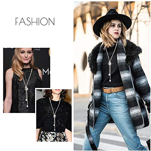 Suyi Trendy Crystal Long Necklace All-Match Style Shining Clothing Sweater Chain2