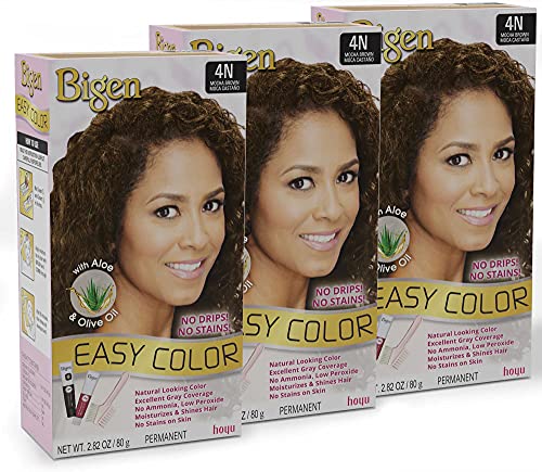 4N Bigen Easy Color for Women 4N Mocha Brown - 3 Pack