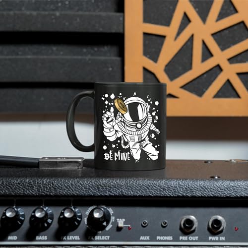 Bitcoin Astronaut Gift for Finances Enthusiasts for Crypto Fans 11oz 15oz Black Coffee Mug - Image 5