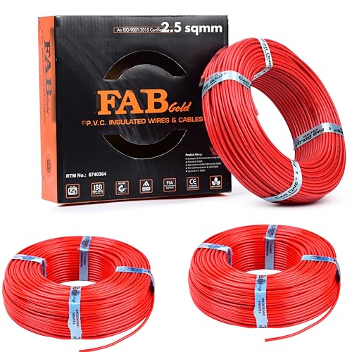 Image of KRIPA 2.5 MM 90 MTR FR PVC Insulated Copper wire Cable Pack OF-3
