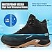 R CORD Waterproof Hiking Shoes Women Comfortable Ankle-Support Outdoor Walking Camping Trekking Boots for All Seasons Black Size 10