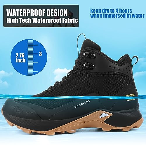 R CORD Women’s Waterproof Hiking Shoes Lightweight Comfortable Hiking Boots for Women Non-Slip Outdoor Walking Camping Trekking Trail Shoes for All Seasons3