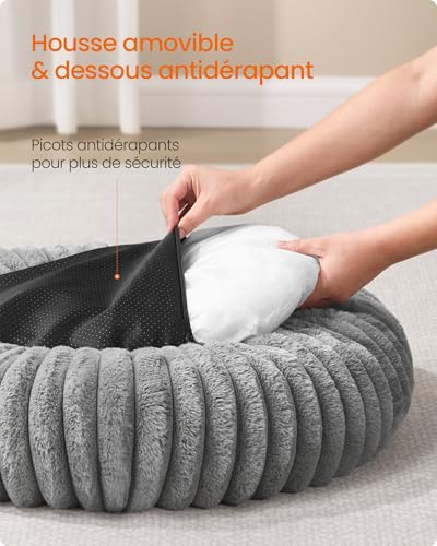 Coussin pour chien moelleux lavable Feandrea gris tourterelle - 6