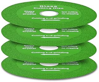 Glass Cutting Dics for Angle Grinder, 1mm Diamond Saw Blade Porcelain Saw Wheel for Smooth Cutting and Grinding of Jade, Crystal, Bottles, Ceramic, Tile (4PCS)