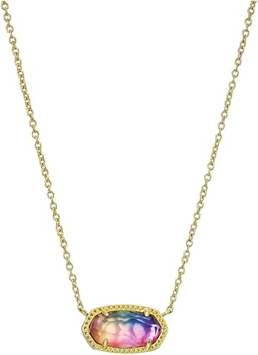 Miniatura 92 de Kendra Scott - Collar Elisa con dije para mujer, joyería de moda, chapado en oro de 14 quilates