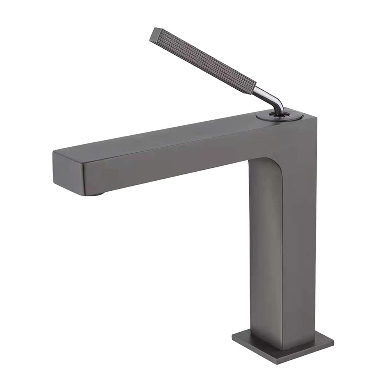 Mitigeur de lavabo en laiton or brossé pour salle de bain au design épuré