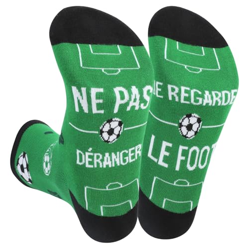 DPKOW Chaussettes Homme, Chaussettes Football Coton Humour,...