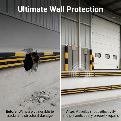 Protector de pared de goma resistente para muelles de carga y parkings 3