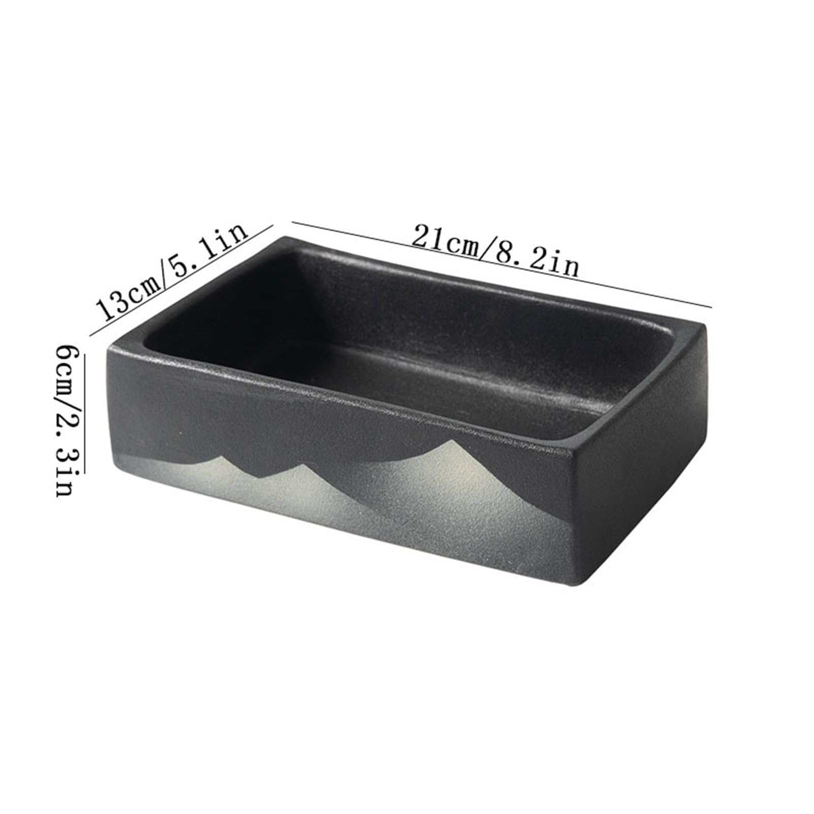 Sottovasi per Piante Vassoio raccogli Gocce Rettangolare in Ceramica for Piante da Tavolo, vasi for composizioni Floreali for l'arredamento di casa e Ufficio