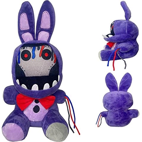 ULTHOOL FNAF Withered Bonnie Plush Toys, 11 Inches FNAF Purple Bonnie Bunny Doll, Collectible Nightmare Plush Toys for Kids Fans (Withered Purple Bunny) Cover