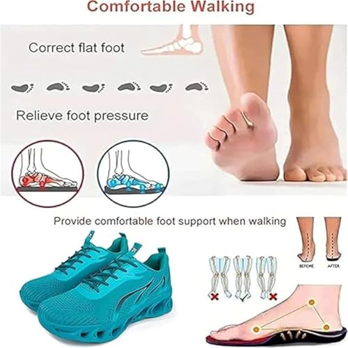 Softsfeel Women's Relieve Perfect Walking Shoes,Mens Orthopedic Comfortable Sneakers,Anti Slip Shock Absorption Walking Shoes 5