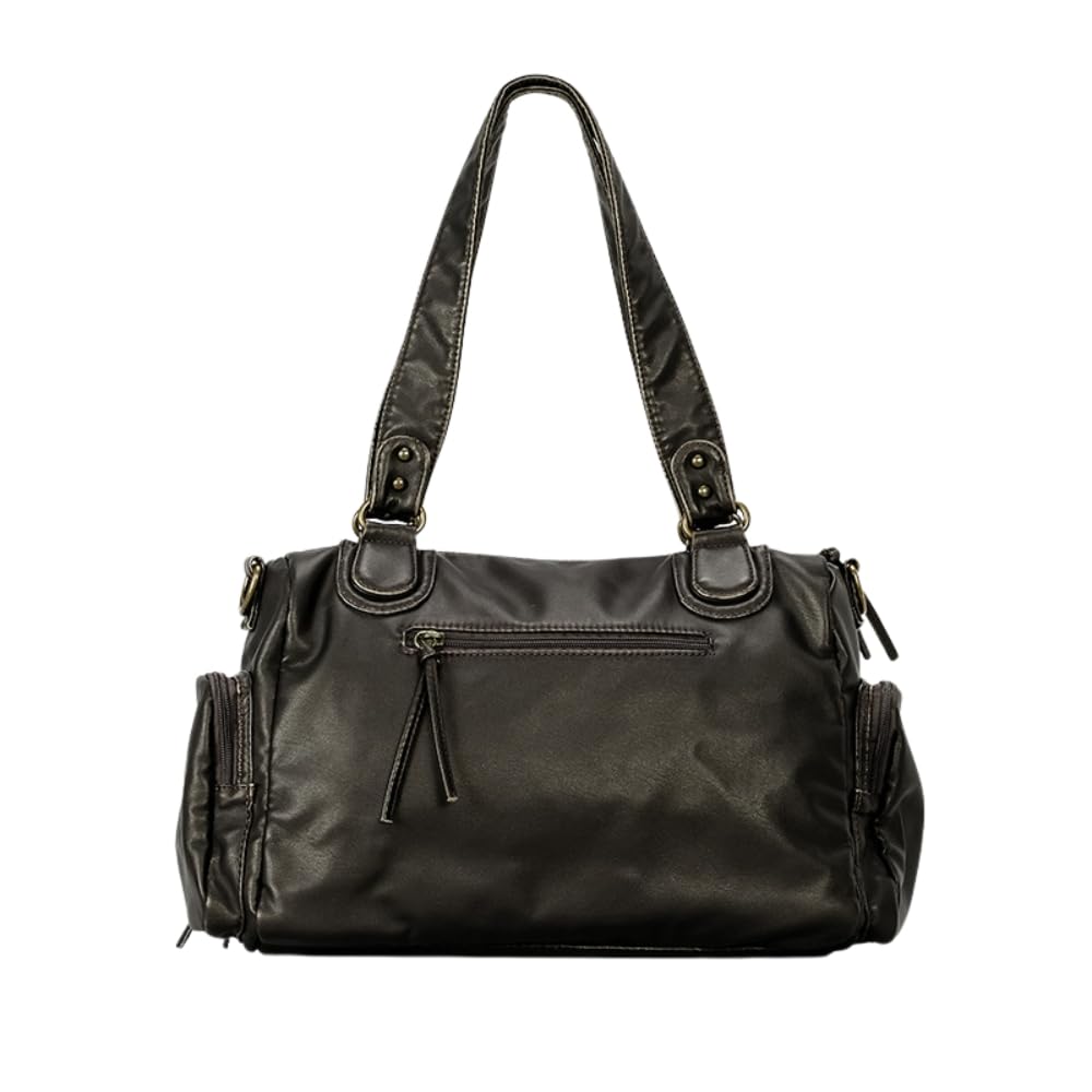 Retro-Handtasche mit Tragegriff für Damen, Leder, Hobo-Umhängetasche, Vintage-Handtasche, mehrere Taschen, Crossbody-Shopper