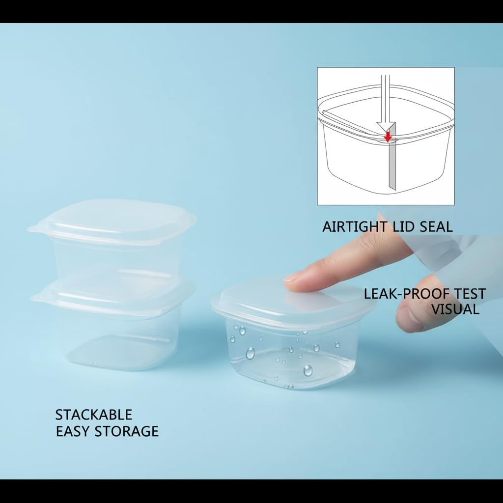 Airtight Sauce Containers - 25 Pack -7