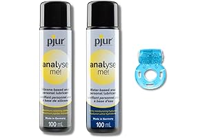 PjurAnalysemel Silicone Based and Water Based Anal Lubricant 100ml / 3.4 fl.oz Bonus Vibration Ring