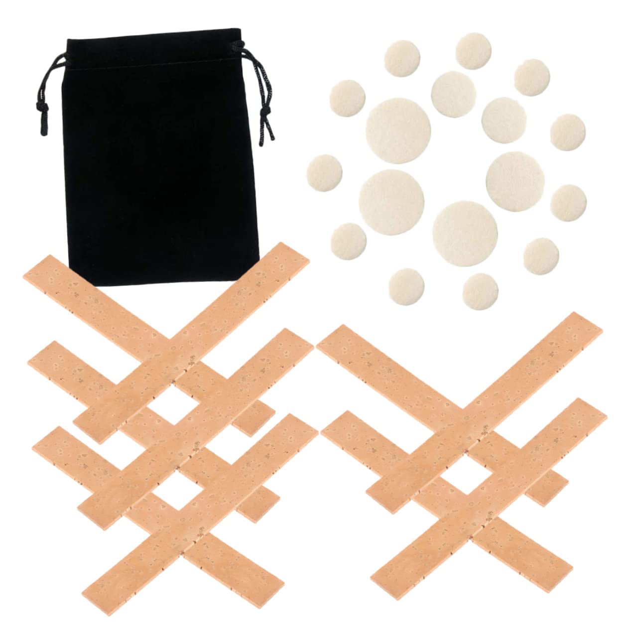 Abaodam 4sätze Klarinetten Reparatur Zubehör Teiliges Mit Klangloch-pads Und Nackenverbindung Korkblatt Für Holzblasinstrumente Für Klarinettenspieler