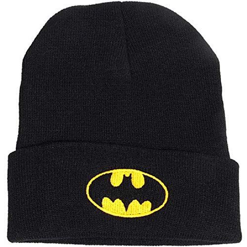 Bonnet tricoté Style Européen Mode Garçons Et Filles Mignons Chapeaux Tricotés Brodés Chapeau Tricoté Batman en Plein Air Preuve De Froid Cover