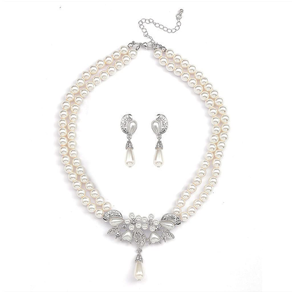 See full amazon price history chart for SANNIDHI® Pearl Necklace Earrings Double Layer Faux Pearl Necklace Eardrop Set for Women Girls, Lady Pearl Pendent Necklace, Elegant Bridal Jewelry Set, Pearl Necklace Earrings Set for Banquet, Party SANNIDHI® Pearl Necklace Earrings Double Layer Faux Pearl Necklace Eardrop Set for Women Girls, Lady Pearl Pendent Necklace, Elegant Bridal Jewelry Set, Pearl Necklace Earrings Set for Banquet, Party (B0BXRHR7YT) Amazon Price History, Amazon Price Tracker