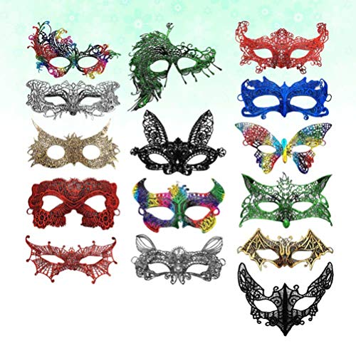 Tendycoco Máscara de Renda Sexy Feminina Estilo Veneziano Máscara para Carnaval Festa Baile de Forma