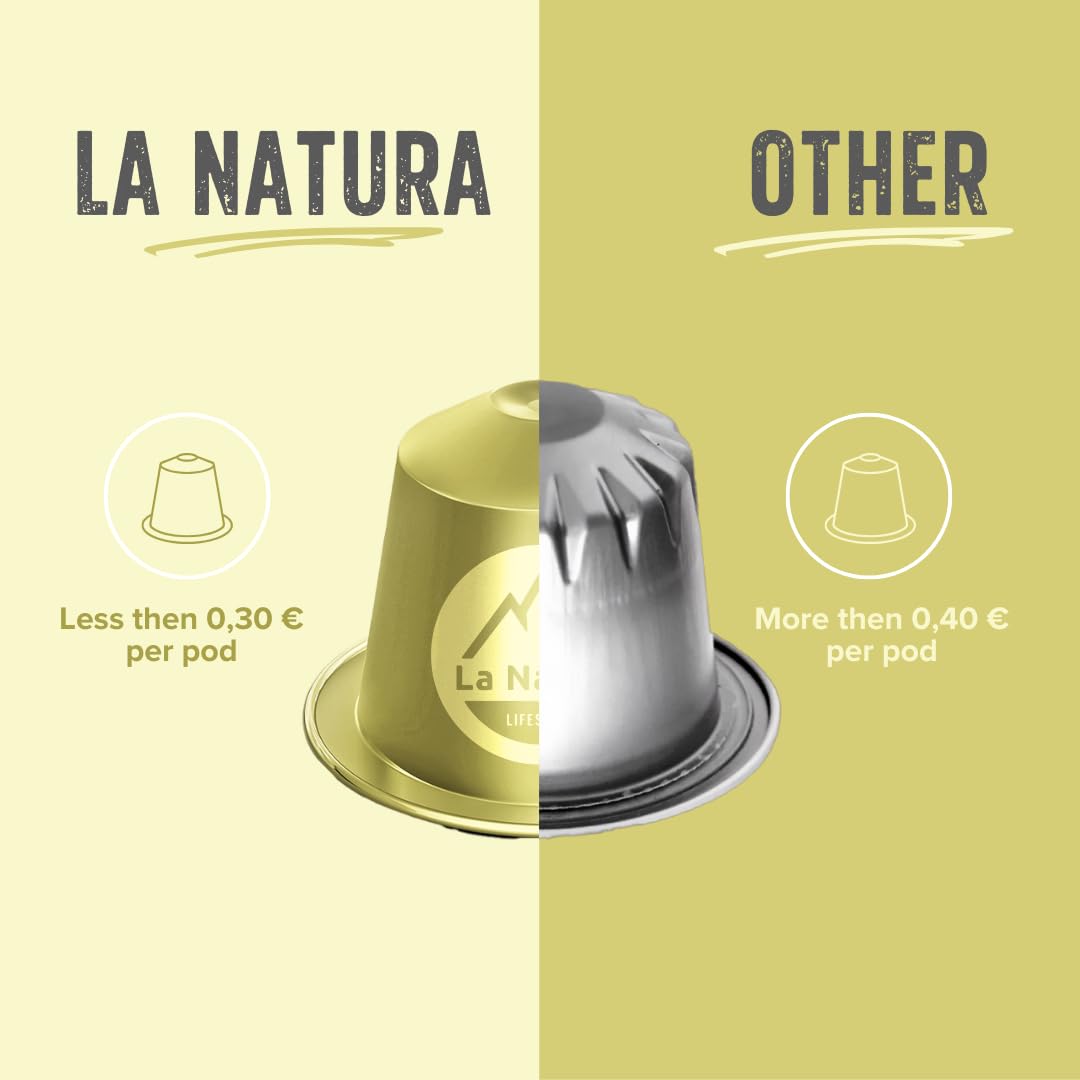 La Natura Lifestyle 120 x zielona herbata jaśminowa w kapsułkach aluminiowych, kompatybilne z ekspresami na kapsułki Nespresso®³, w 100% nadaje się do recyklingu, naturalny zielony jaśmin herbata z