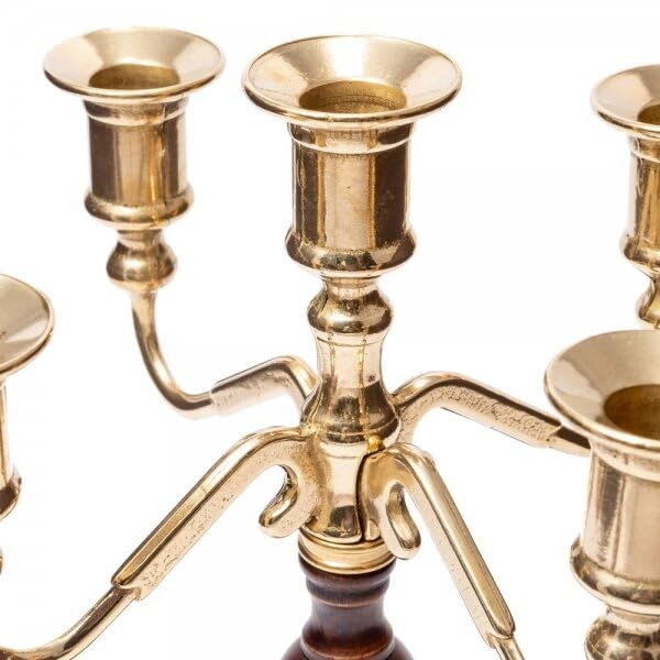 5 candelabri in legno ottone oro altezza: circa 31 cm candelabro barocco stile giovanile
