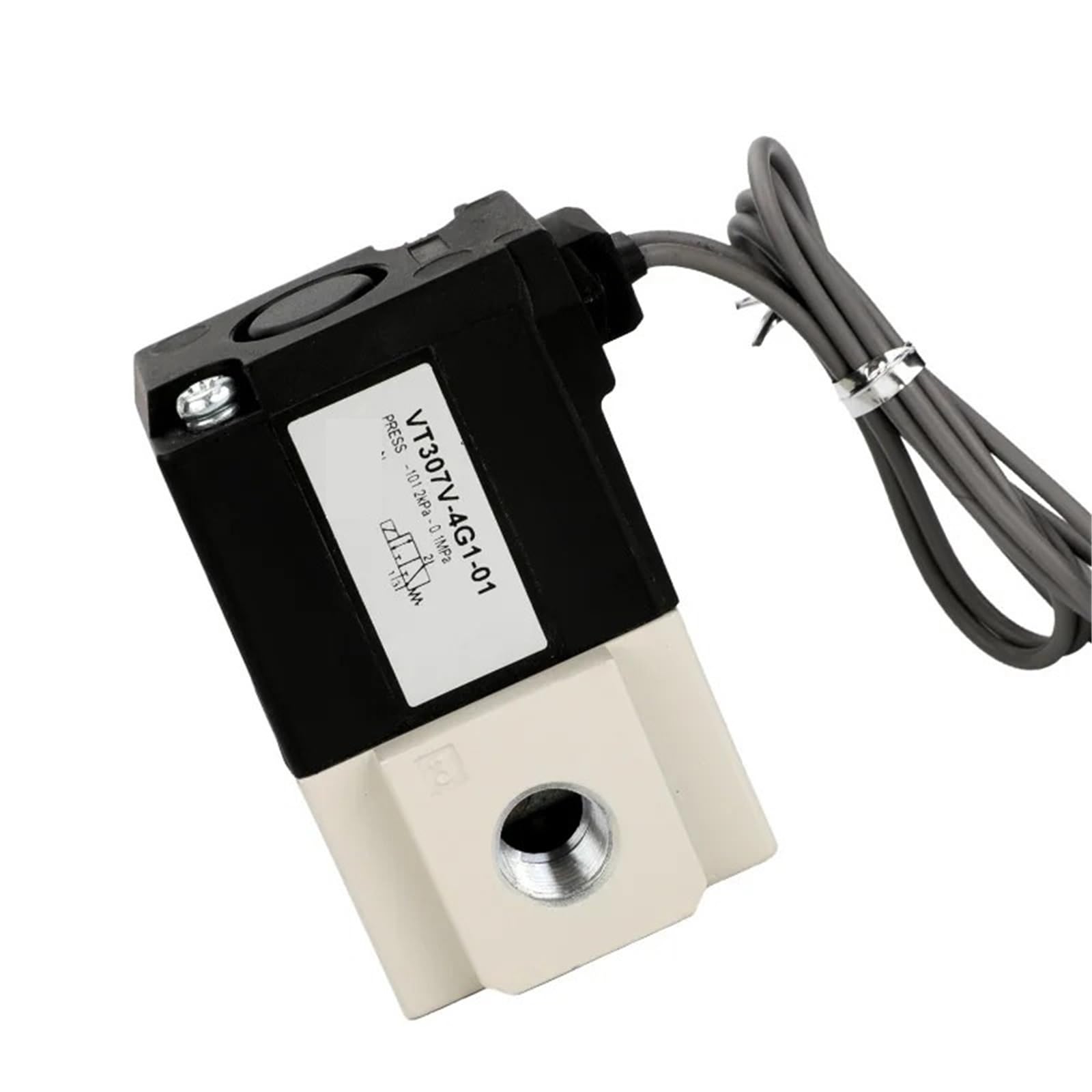 3/2-Wege-Pneumatik-Vakuum-Magnetventil, vorgesteuert, Frequenz, direktwirkend, 2 Positionen, 3 Wege, 220 V, 24 V, 12 V, VT307V(With 8mm fitting)