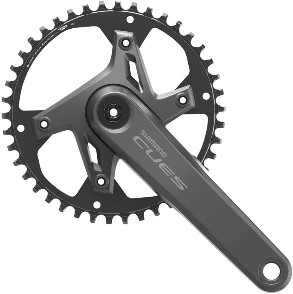 SHIMANO CUES FC-U6000-1 Crankset - 175mm, 9/10/11-Speed, 42t, 110 BCD, Hollowtech II, Black