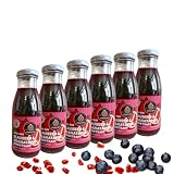 Granatapfelsaft & Blaubeersaft – 6×250 ml | 100 % Direktsaft ohne Zusätze | Fruchtig, vegan...