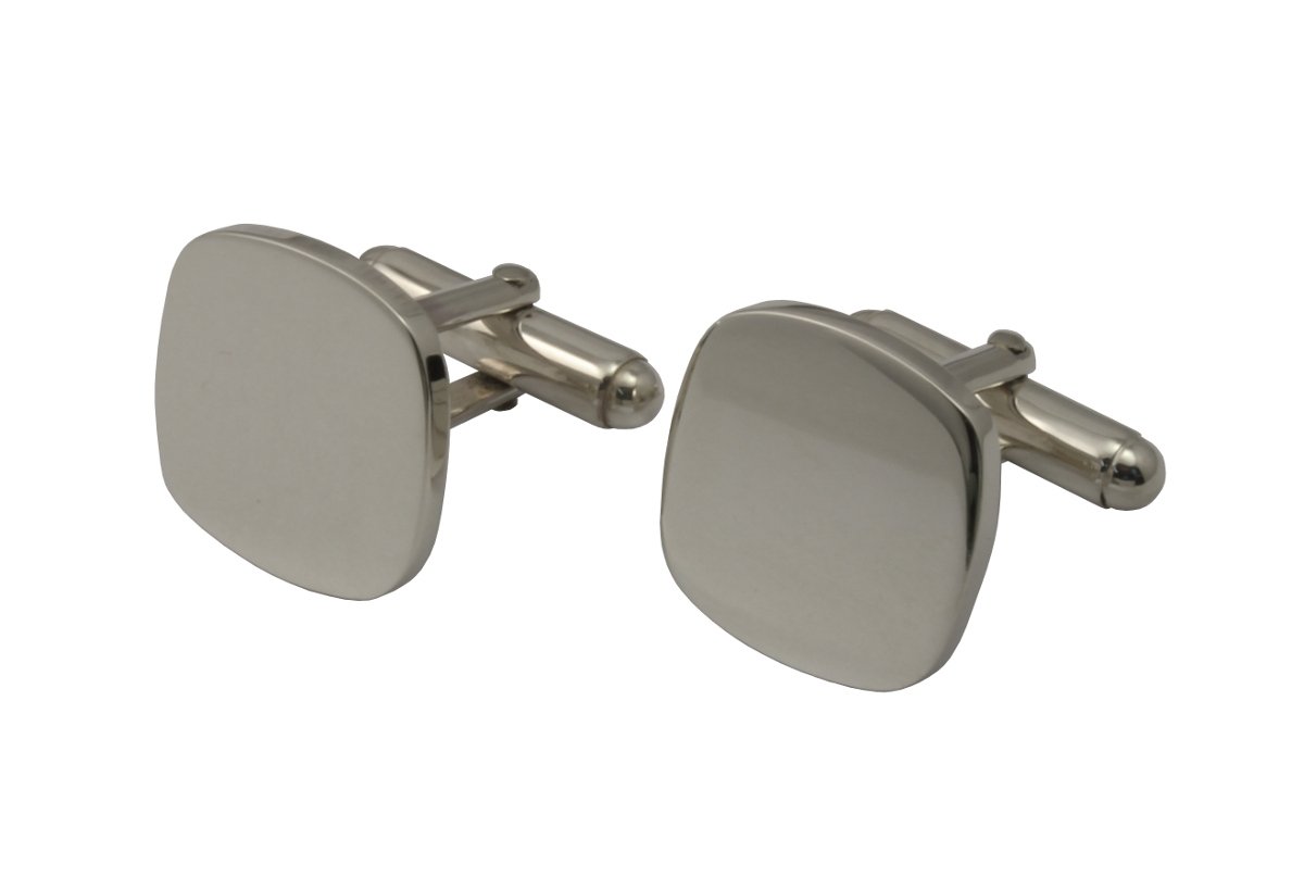 Arfasatti Solid Sterling Silver 925 Square Cufflinks Polishes Handmade in Italy