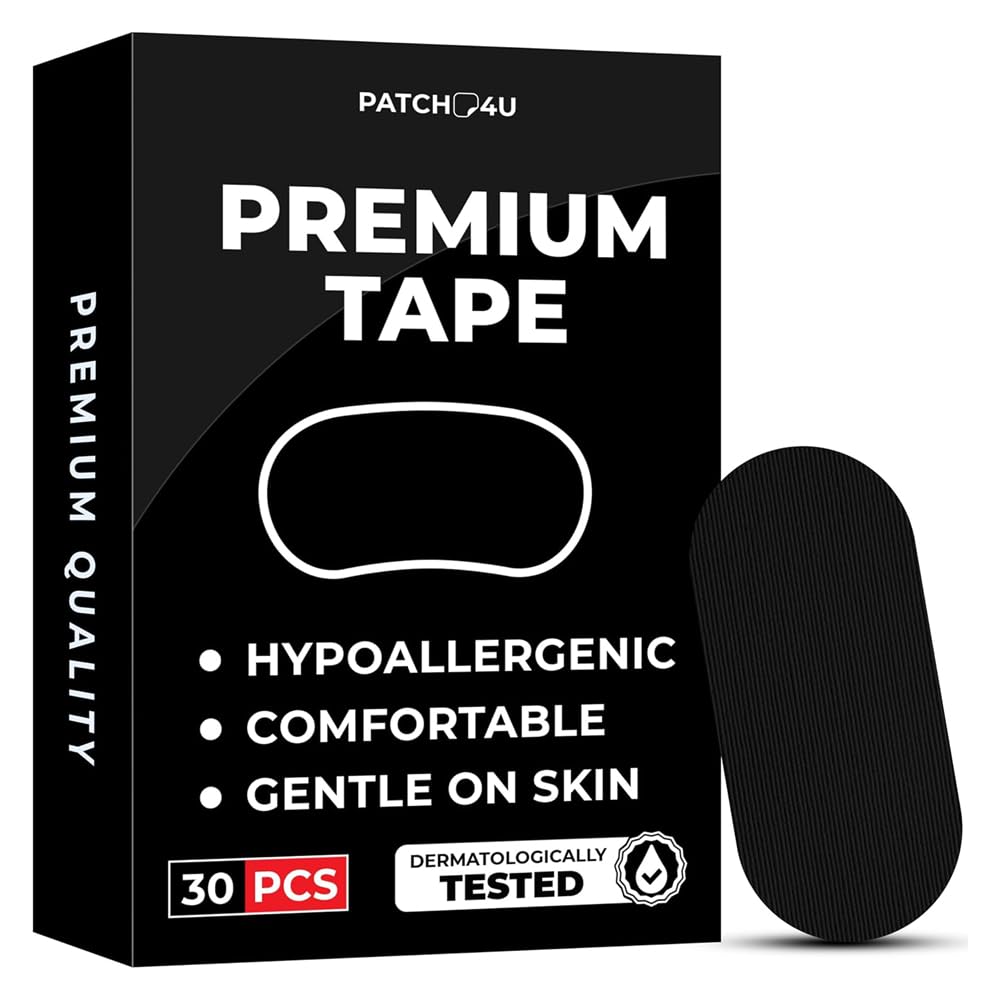 YARDHOBISleep Tape Patch, Micropore Tape, Strip Tapes with Strong Hold Adhesive, Closed Mouth Patch, Pain Free Removal, Hypoallergenic, Latex Free and Gentle On Skin, Adhesive Cotton Tape (30 Strips)