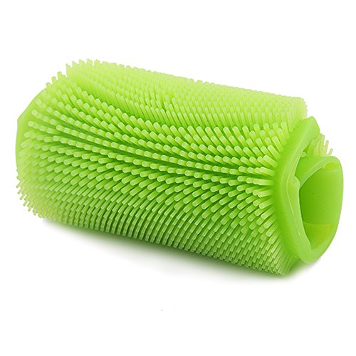 INNERNEED Soft Silicone Body Brush Body Wash Bath Shower Scrubber Exfoliating Glove Skin Care SPA Massage Tool, for Sensitive and All Kinds of Skin (Green) - Thumbnail 7