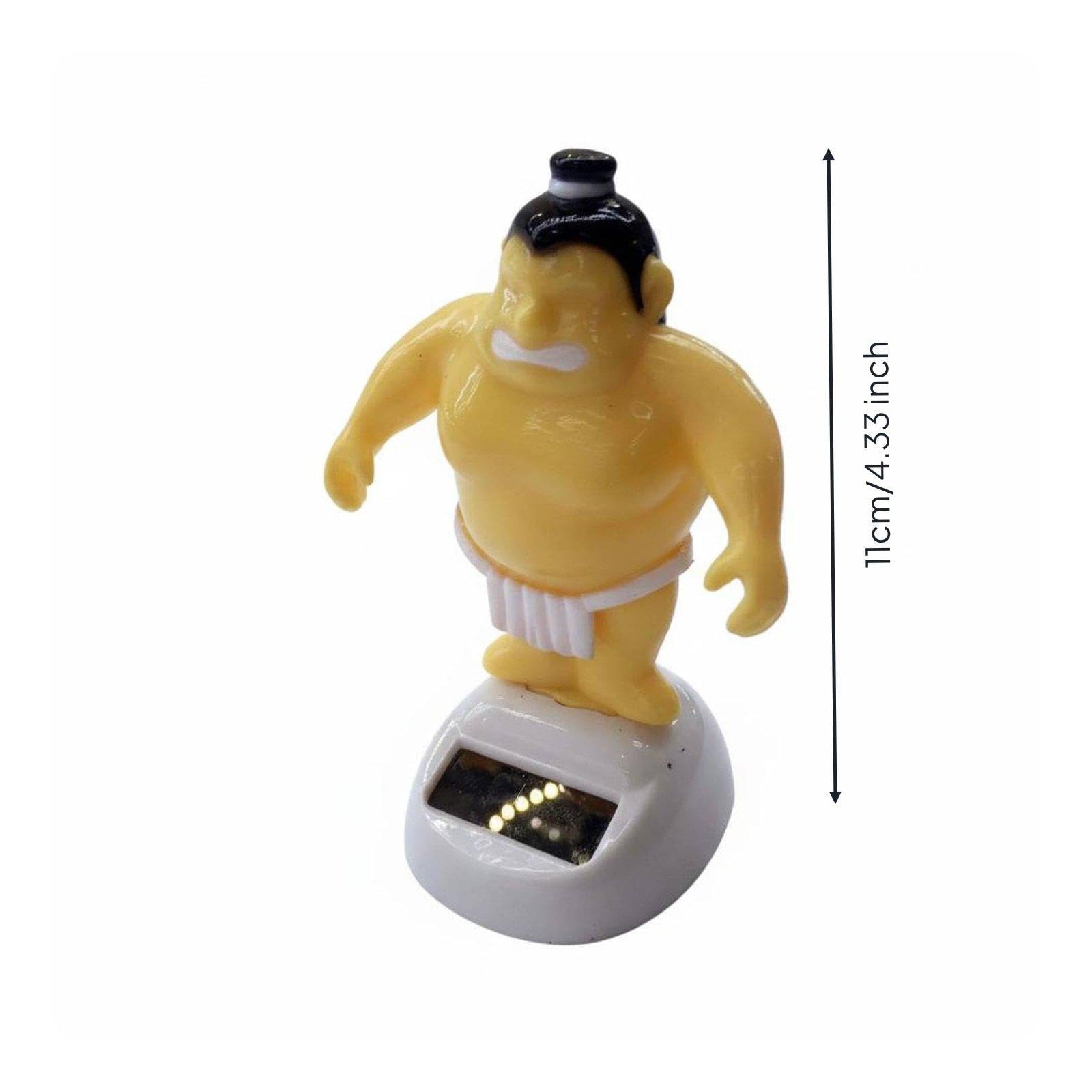 KESOTO 6 Figurines à énergie Solaire, Figurines de Sumo à Tête Oscillante à équilibrage Automatique, Décoration de Saloon, 6 pièces