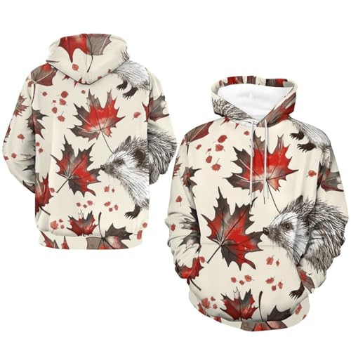Sweatshirt imprimé hérisson finitions soignées pullover manches longues - 7