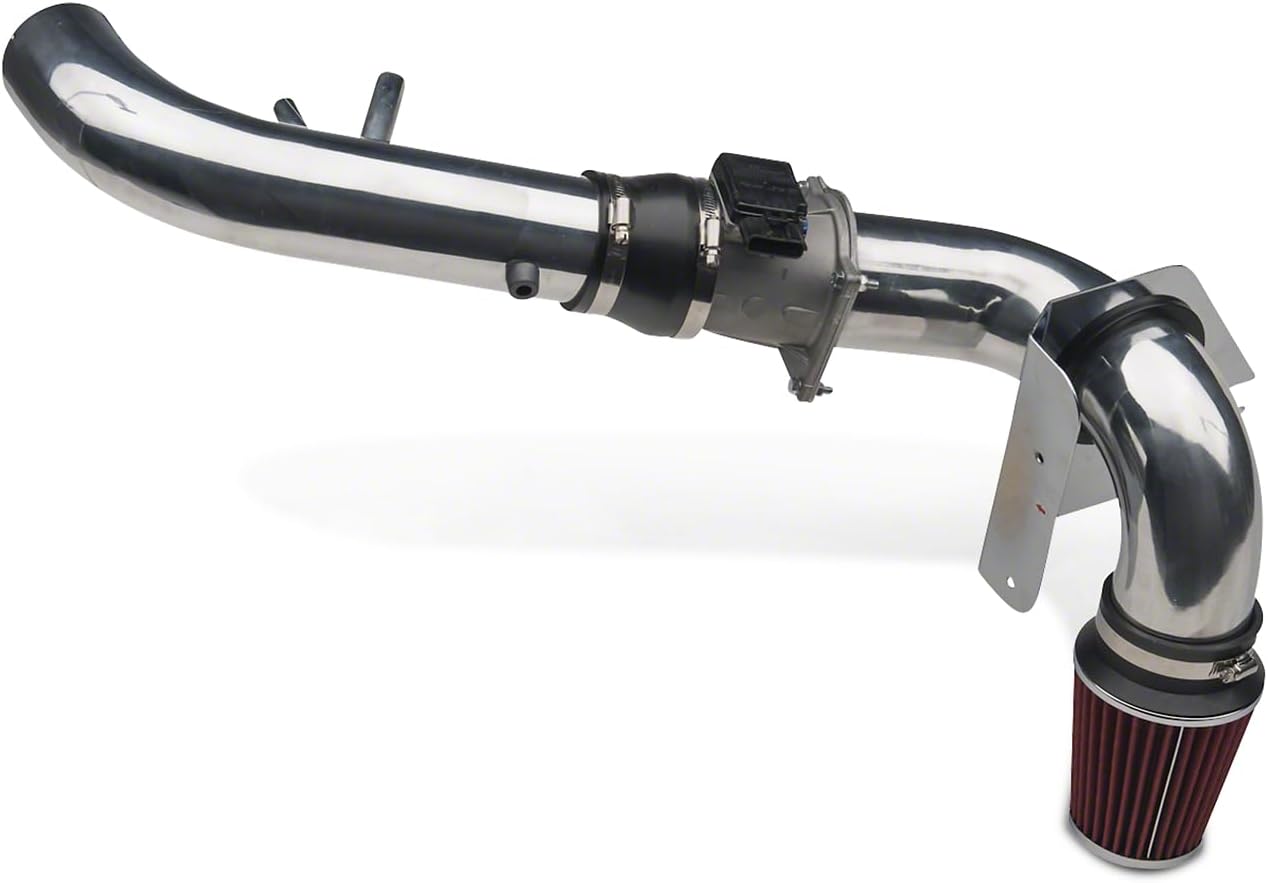 SR Performance Cold Air Intake Kit for 1996-2004 Mustang GT 4.6L - High Flow Reusable Filter, Polished Aluminum, Bolt-On HP Boost