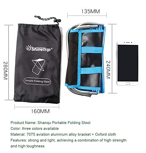 Banquinho dobrável ultraleve portátil para acampamento, mini cadeira de acampamento de alumínio para