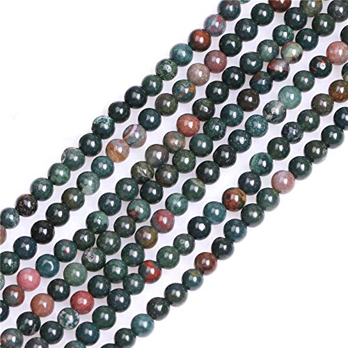 GEM-Inside Dark Green Gemstone 4mm 15 Inch Strand for Jewelry Making