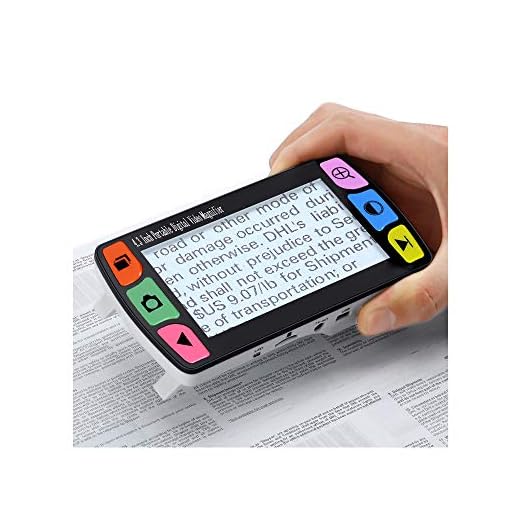 Eyoyo 4.3 Inch Portable Video Digital Magnifier Electronic Reading Aids w/Multiple Color Modes 6X-16X
