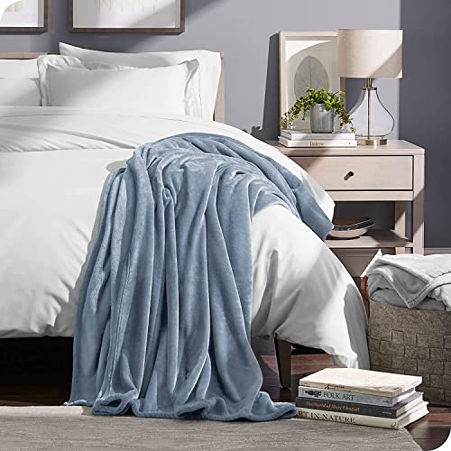 Image of HOMEKART Premium Flannel Fleece Blanket for Single Bed, Super Soft Plush Lightweight All Season Blanket, Solid Cozy Bed Throw for Bedroom, Sofa, Couch, Travel & Camping, 152 x 228 cm (Aqua)