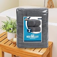 Utopia Towels 4er-Pack Badetücher Set, 69 x 137 cm, Grau – Ansicht 8