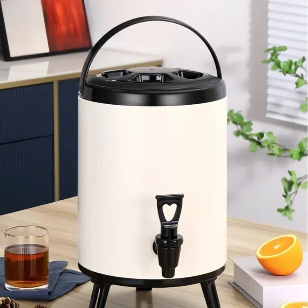Barril de Acero Inoxidable de 6 litros para Conservación del, Apto para Aislamiento Térmico de Bebidas Calientes. Contenedor de Almacenamiento de Bebidas B
