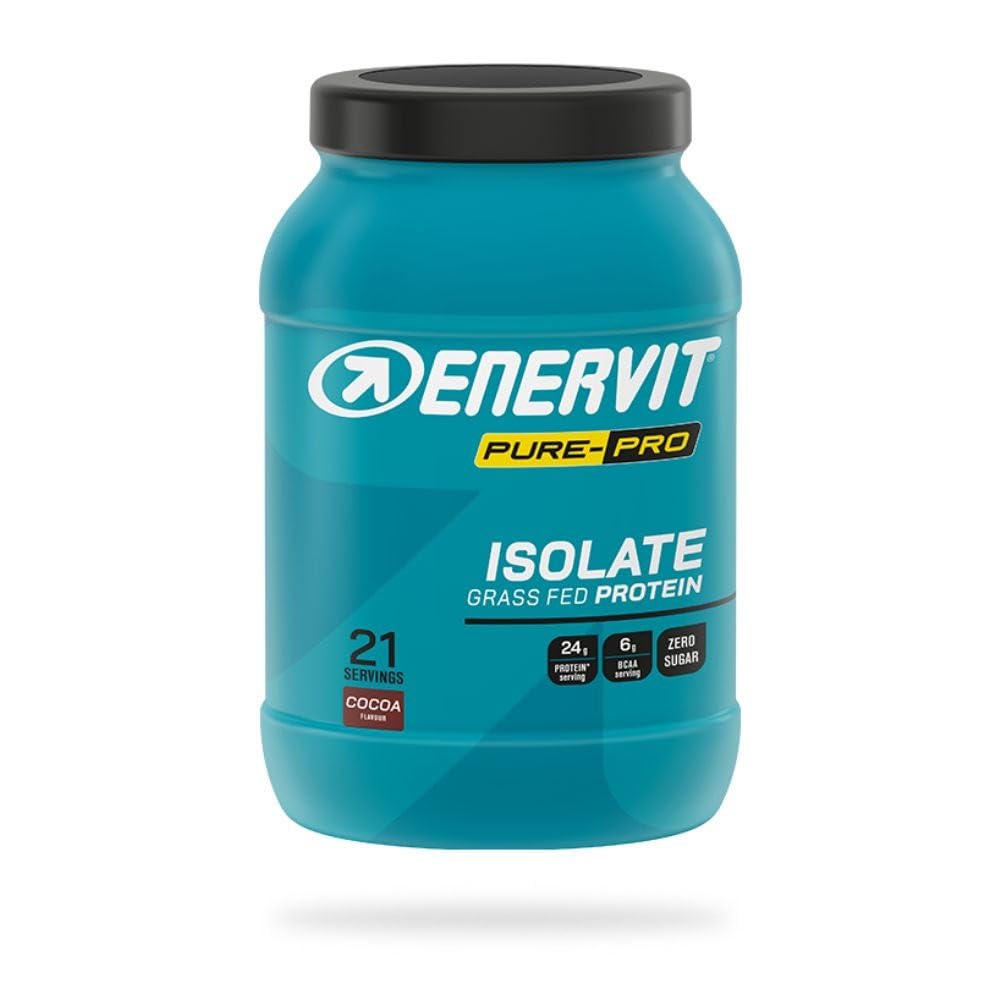 Enervit Pure-Pro białko serwatkowe w proszku, izolowane białko serwatkowe, tłuszcz kakaowy, 100% białko serwatkowe, koncentrat witaminy B6, ładunek białka po treningu, witamina B6, 630 g