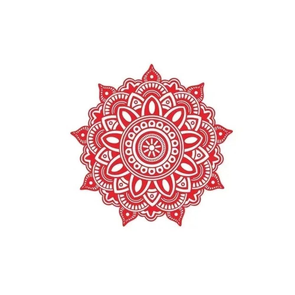 1PCS Car Sticker Mandala Graphic Hoodie Front Side Door Vinyl(Red)