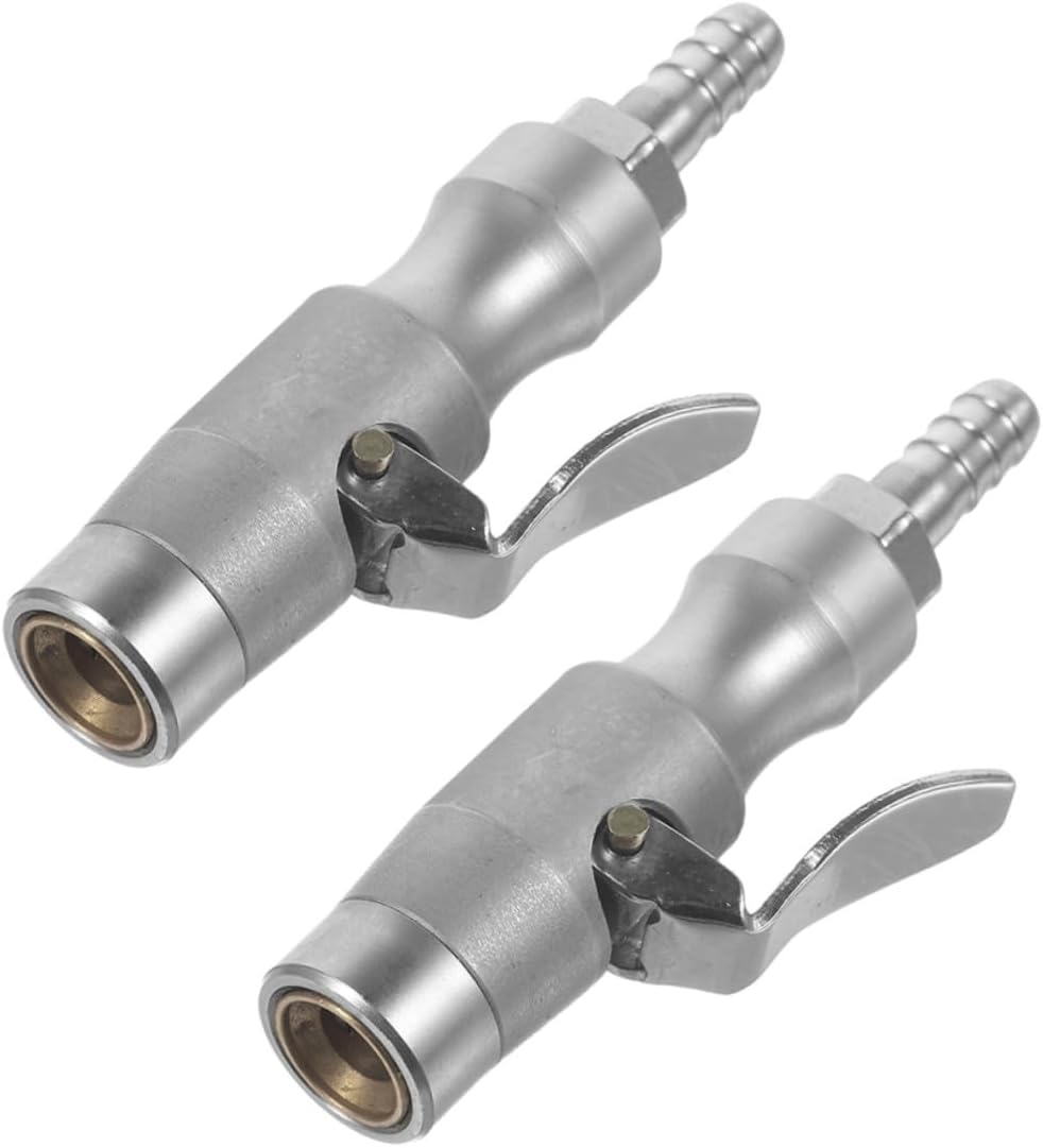 2pcs Copper Self-Locking Tire Inflator Chuck Air Chuck Adapter for Air Compressor Tire Inflation with Matte Finish Quick Connect Locking Nozzle for Automotive