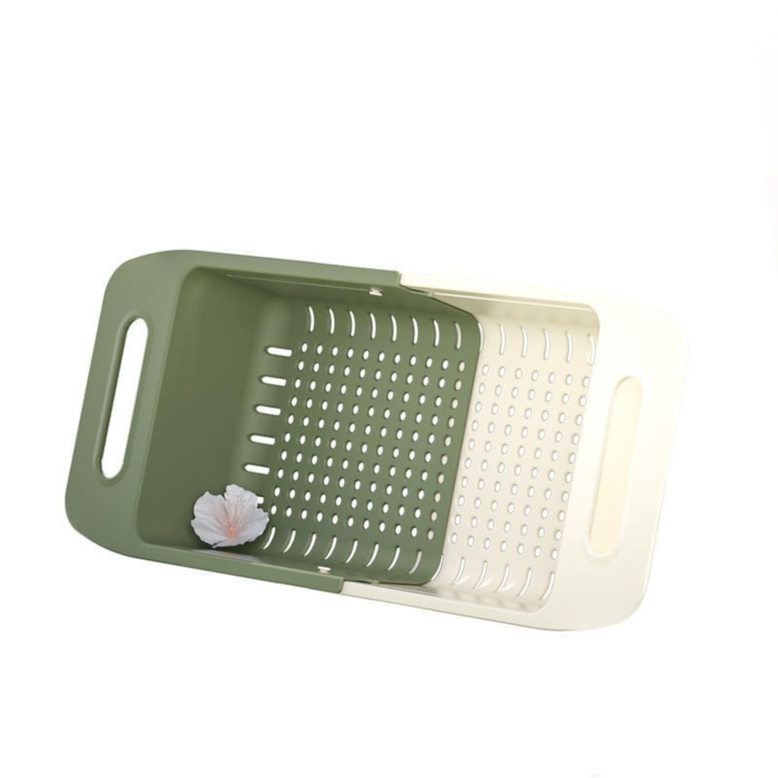 Expandable PP Sink Basket, Stretchable Fruit Veggie Washing & Draining Rack