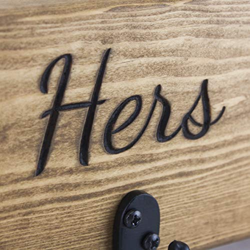 Peak Heritage Personalised Deep Engraved His, Hers & Pet Dog Lead Holder Key Hooks - Image 4