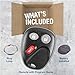 KeylessOption Keyless Entry Remote Car Key Fob and Key Replacement for 15008008, 15008009