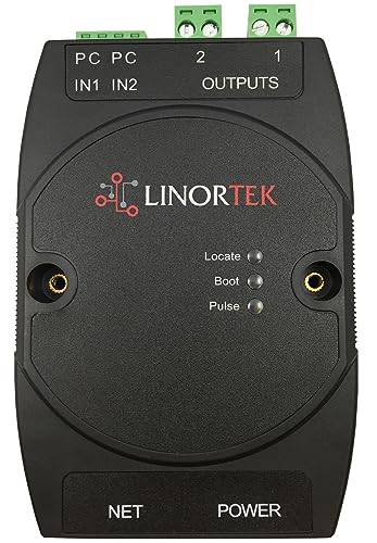 Linortek KODA 100 TCP/IP Web Relay Ethernet I/O Remote Controller with Built-In Web Server, 4 Relay Outputs, 2 Digital Inputs, POE, Real Time Clock, Email Alerts