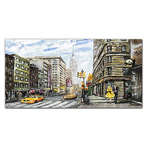 Impression sur verre trempé New York 100x50 d'art premium