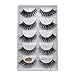 Produktbild Falsche Wimpern, BDDFOTO 5 Paare Wimpern 3D Falsche Wimpern Natürliche Pure Handgemacht mit Unsichtbares Band Wiederverwendbar