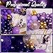 ALL-IN-1 Purple and Gold Balloon Arch & Garland Kit – Small and Large Purple Gold Balloons with Confetti – Lavender, Dark Purples, Pastel Purples Lilac Party Decorations for Birthday and Graduation