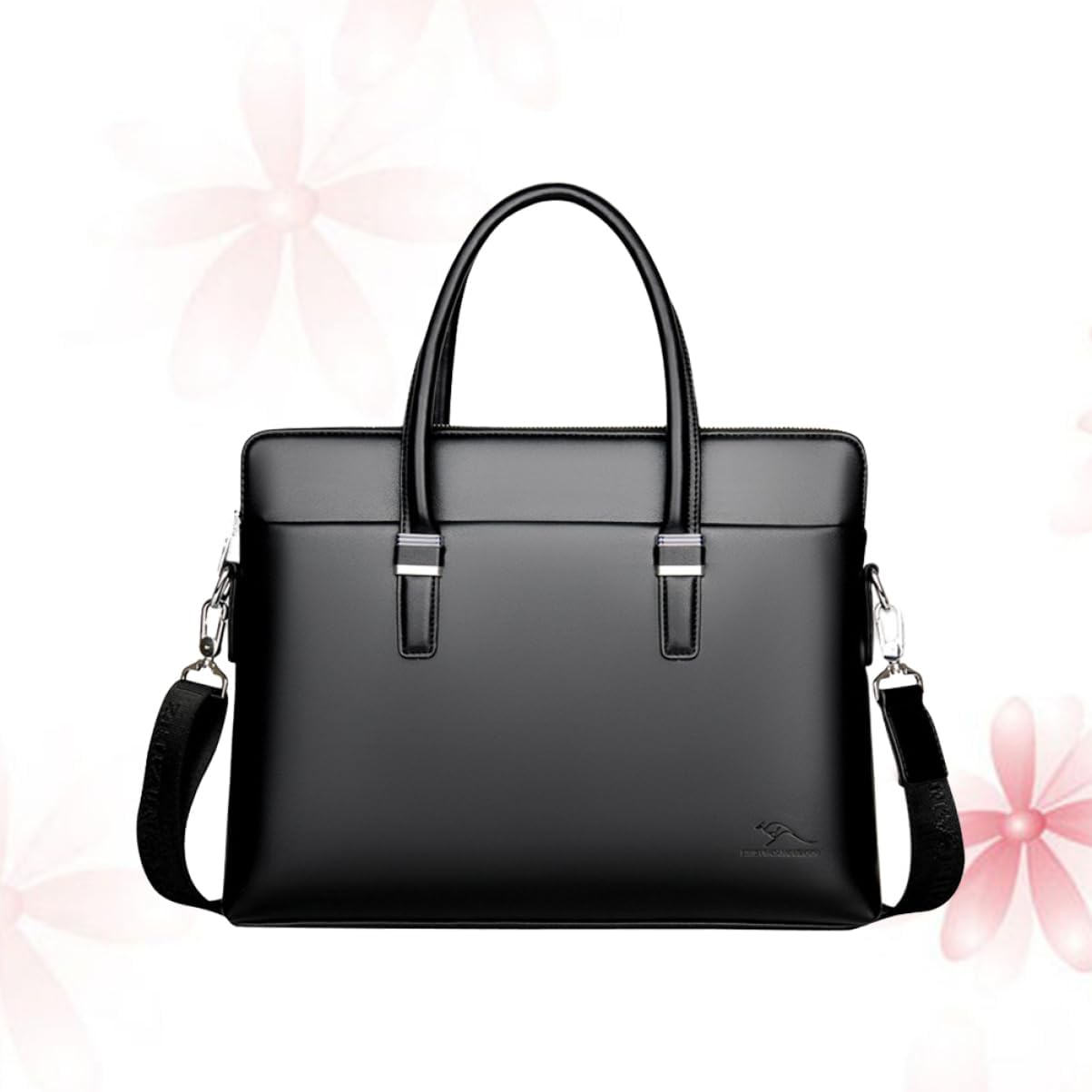 Vaguelly Men Crossbody Bag Cow Leather Laptop Bag Business Briefcase Casual Briefcase Men Work